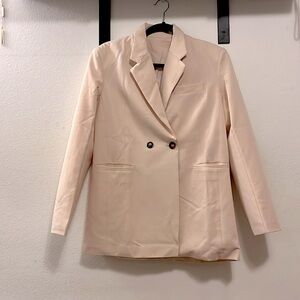 (S) Two-breasted Beige Jacket